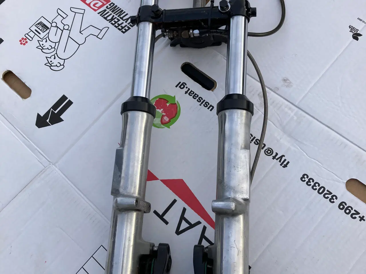 Billede 8 - Harley showa gaffel, 35 mm, dob.skiver,stålslanger