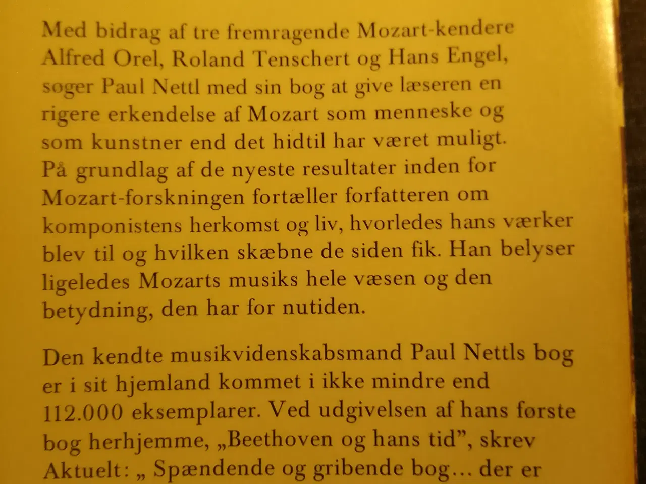 Billede 2 - Paul Nettl: W. A. Mozart. 1756-1791.