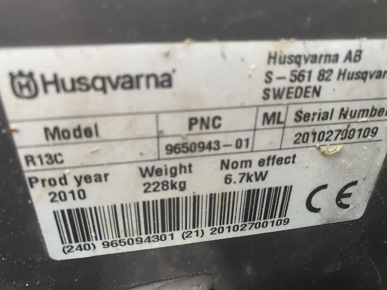 Billede 6 - Husqvarna r13c fra 2010