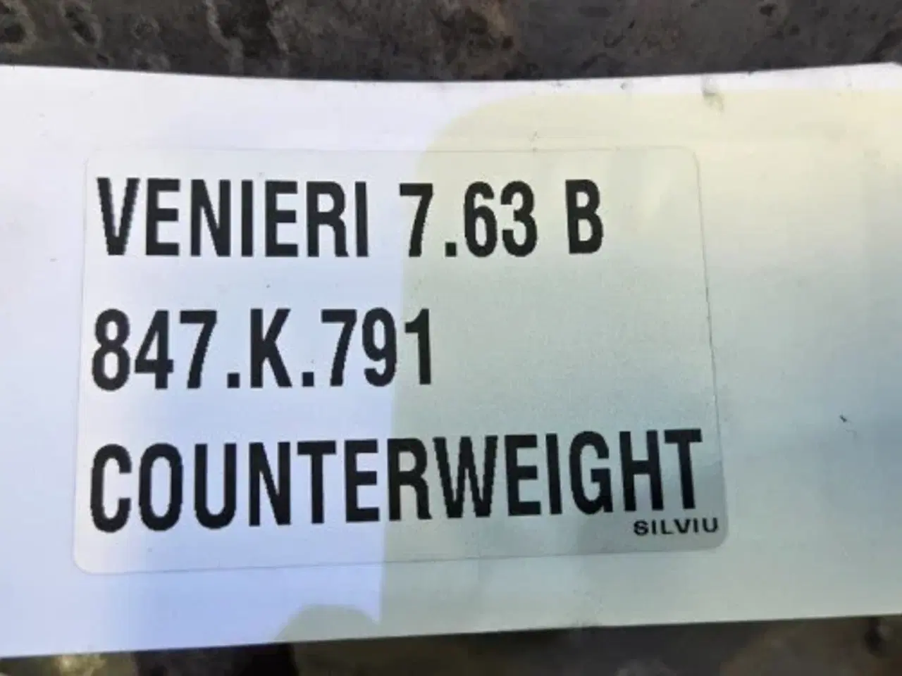 Billede 8 - Venieri 7.63B Modvægt 847.K.791
