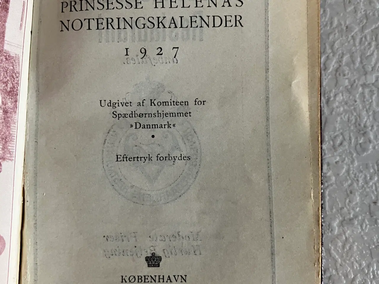 Billede 3 - Prinsesse Helenas Noteringskalender 1927 