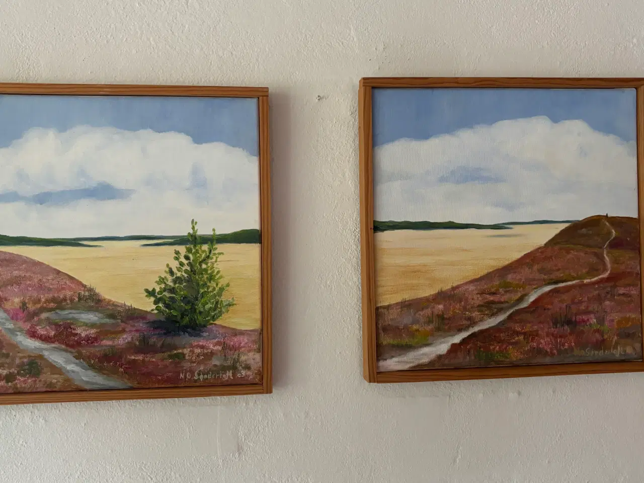 Billede 2 - 2 stk malerier med motiv fra Isenbjerg. 
