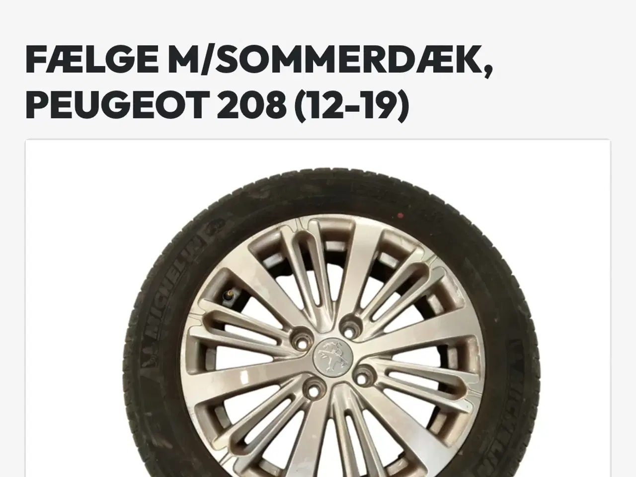 Billede 2 - original 16" Peugeot 208 alufælge