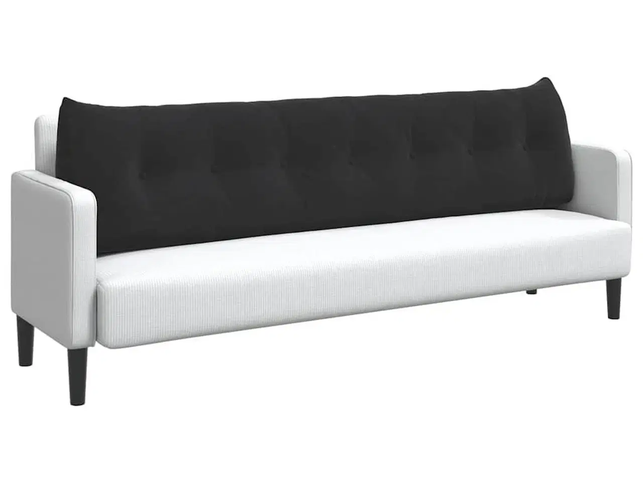 Billede 3 - Rygpude Sort 200 x 24 x 50 cm Fløjl