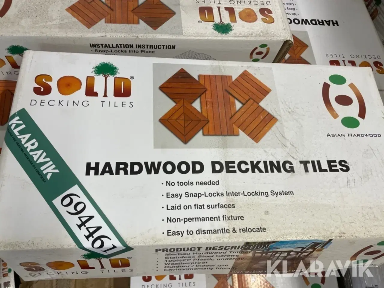 Billede 2 - Gulv Solid Hardwood Decking Tiles 300 kvm
