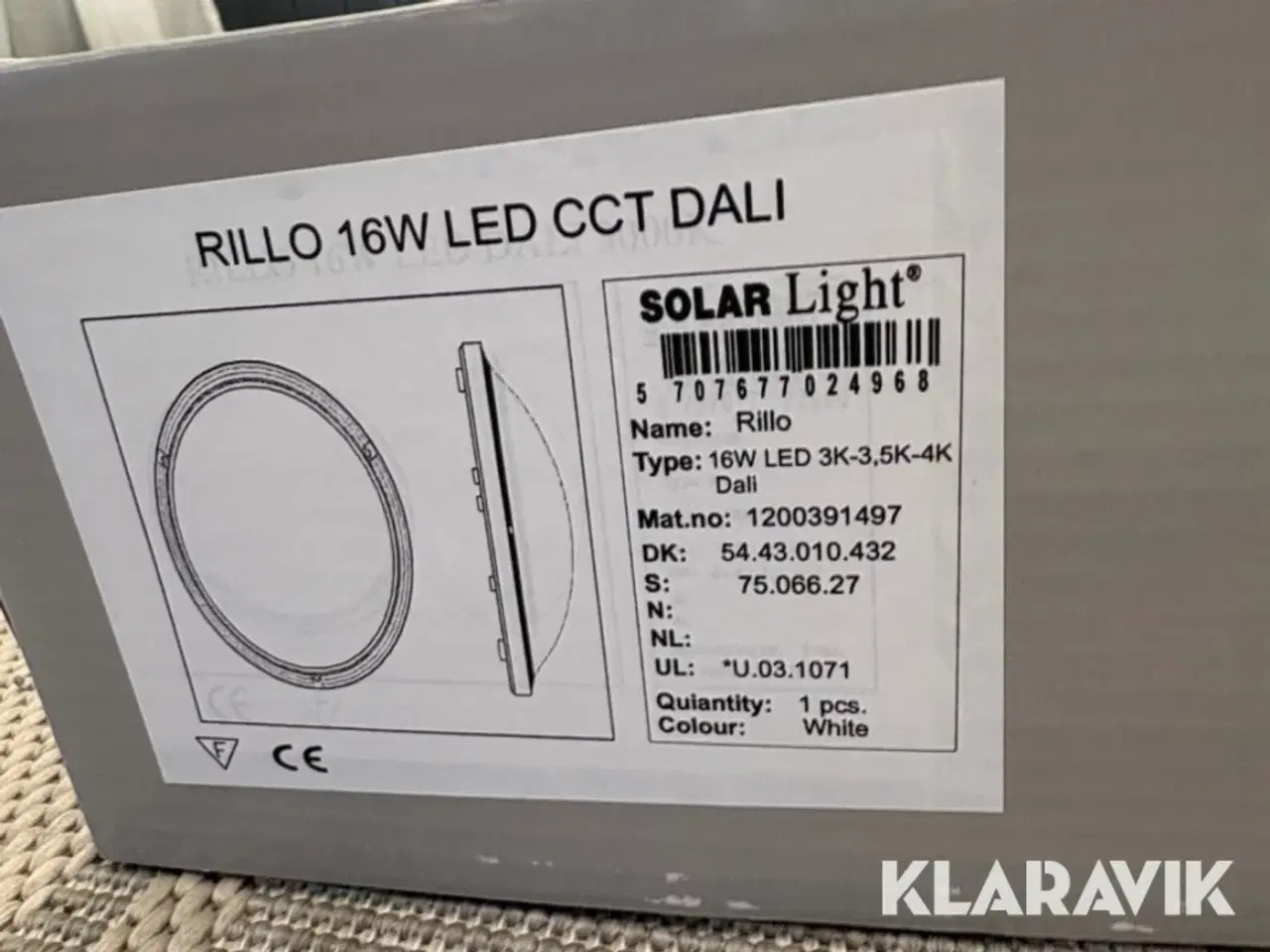 Billede 4 - Led lamper Solar Rillo 16W led cct dali 10 styk
