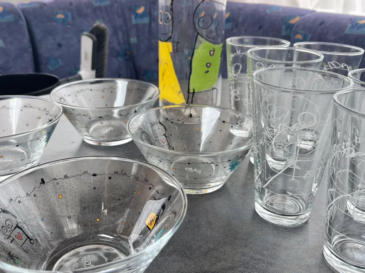 Billede 1 - Glas med børnemotivet