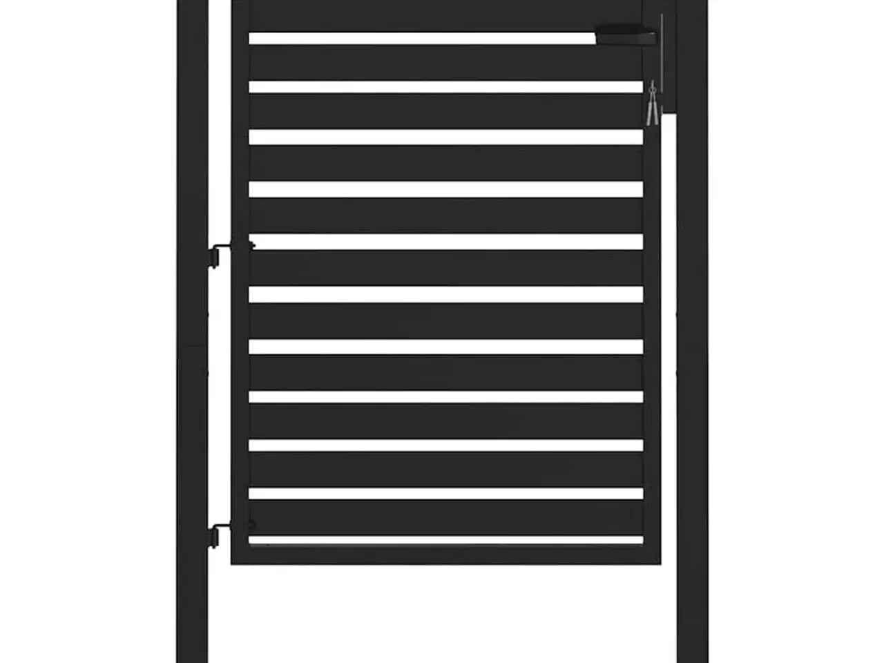 Billede 2 - Havelåge låsbar 100x120 cm aluminium sort