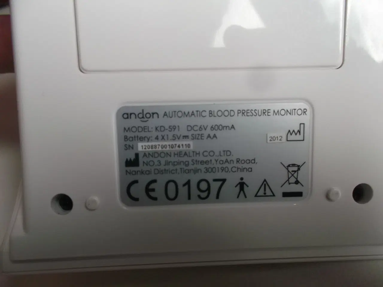 Billede 4 - Andon KD-591 fuldautomatisk blodtryksmåler