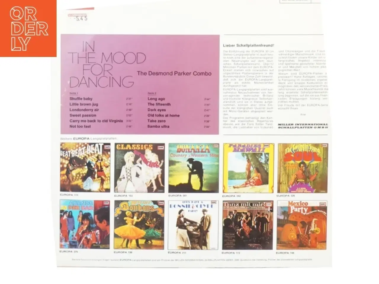 Billede 2 - In the mood for dancing fra Europa Stereo (str. 30 cm)