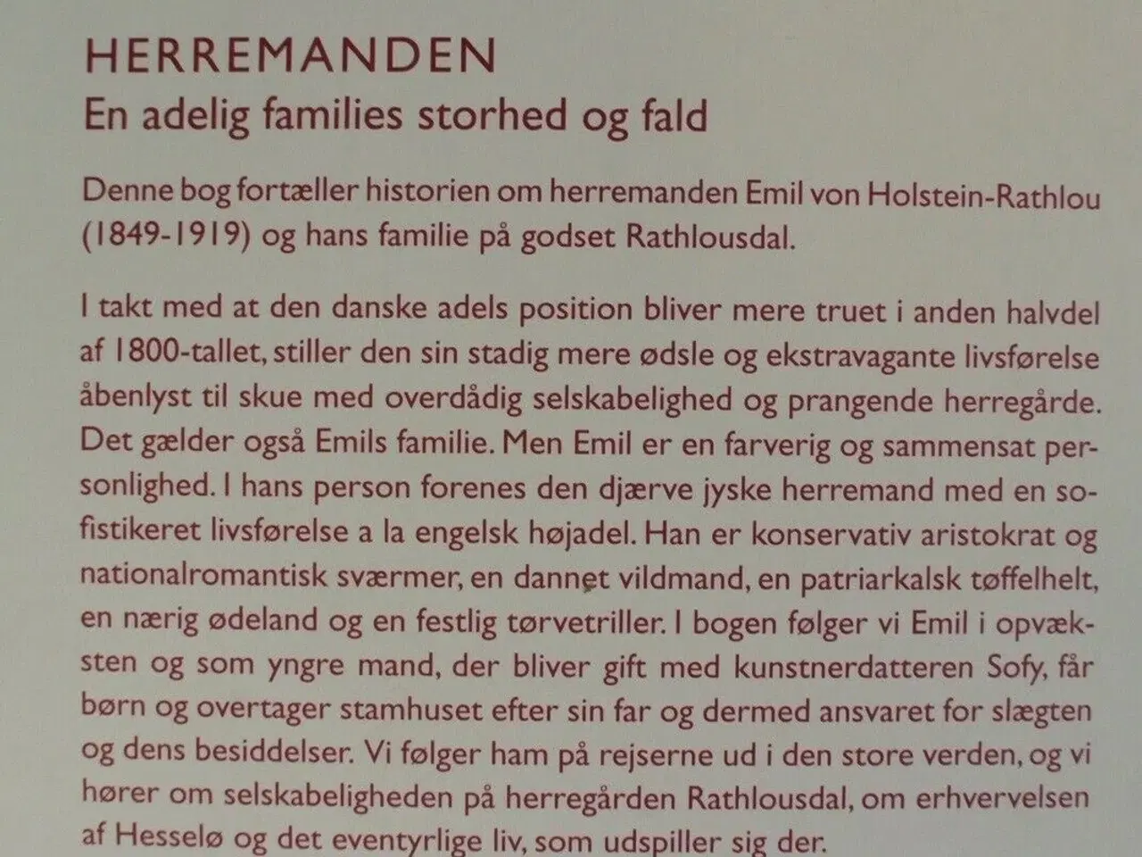 Billede 3 - herremanden - en adelig families storhed og fald, 