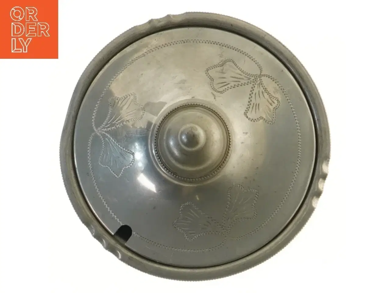 Billede 3 - Svensk Tenn skål med låg (str. Ø 14x10 cm)