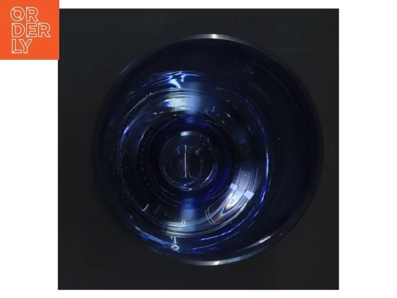 Billede 2 - Blå glas vase (str. H. 18 cm. ø. 11 cm)