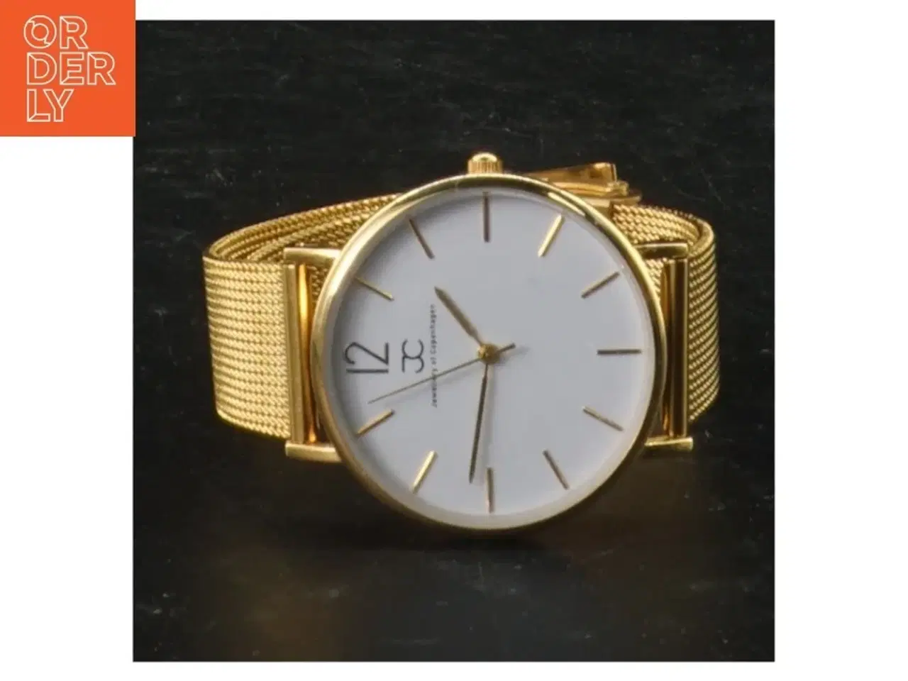 Billede 1 - Guldfarvet mesh-urrem armbåndsur fra Jewellery Of Copenhagen (str. 24 cm. 3,5 cm i diameter)