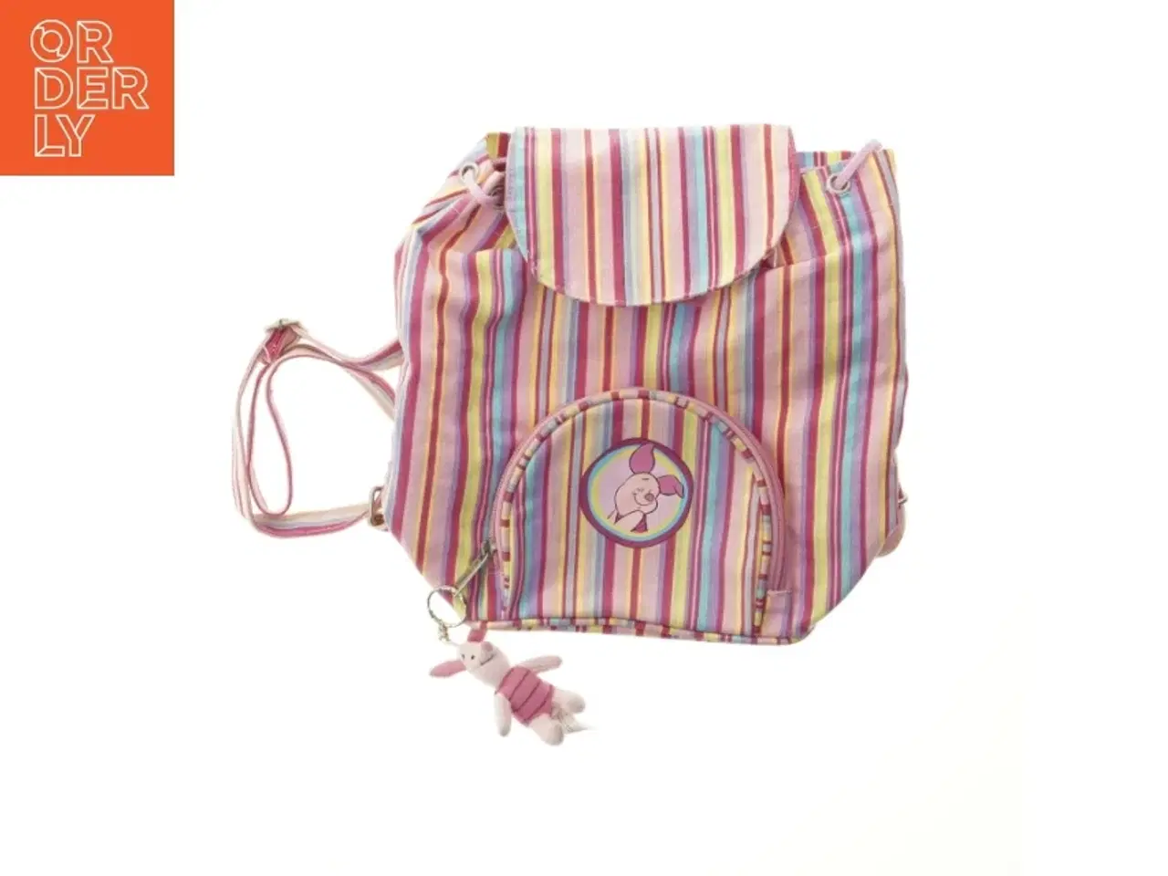 Billede 1 - Lyserød stribet rygsæk fra Disney (str. 29x29 cm)