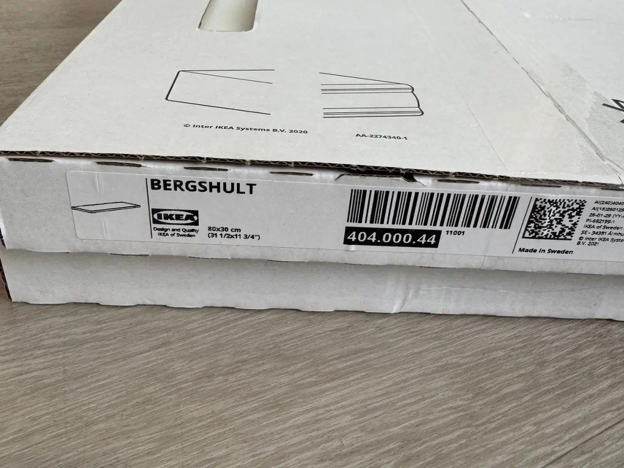 Billede 1 - 2 x IKEA Bergshult aldrig åbnet + knægte - 80x30cm