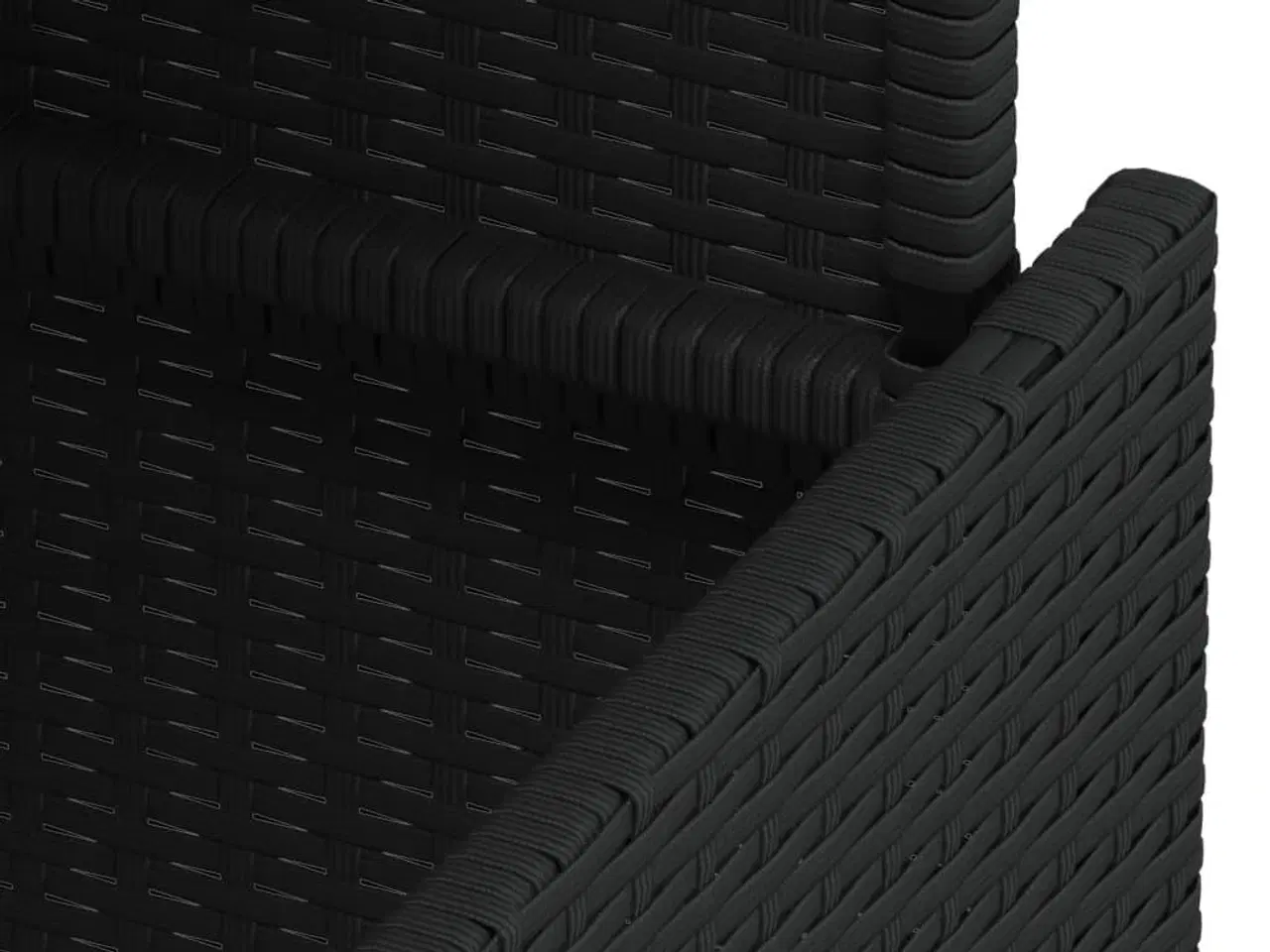 Billede 12 - Havebord med glastop 100x55x73 cm polyrattan sort