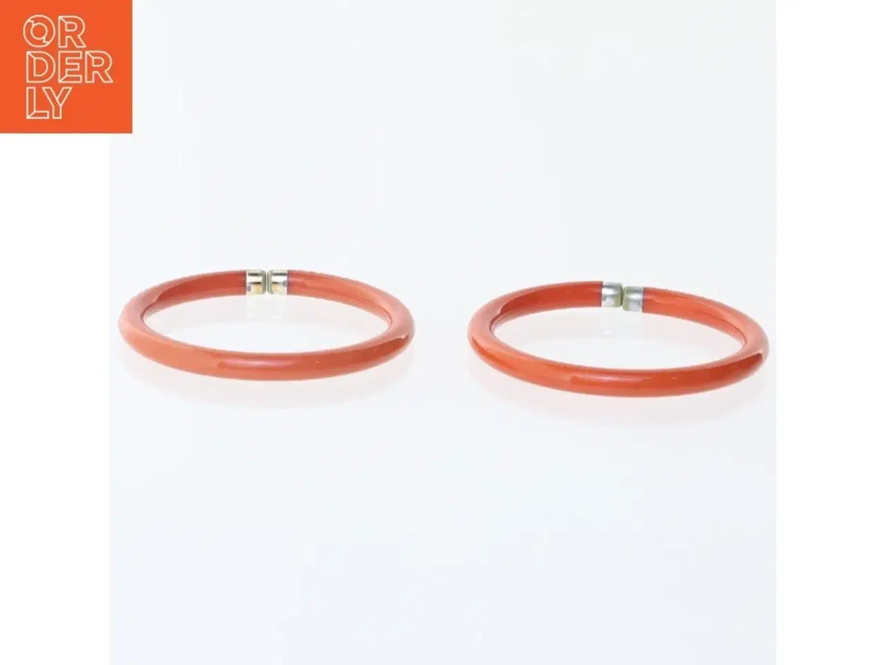 Billede 1 - Orange øreringe (str. Ø 4 cm)