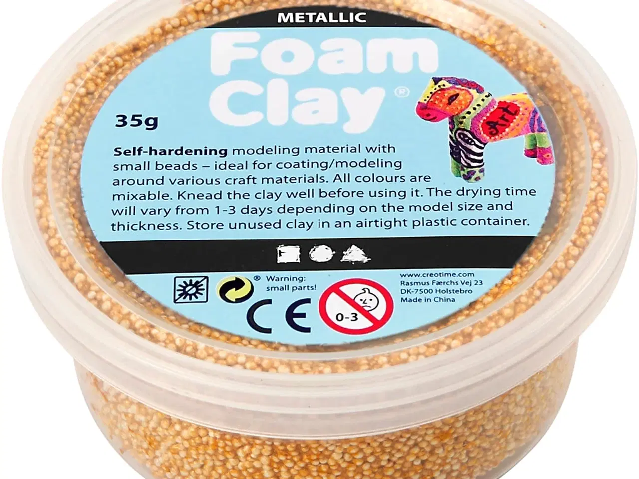 Billede 1 - Foam Clay®, metallic, guld, 35g/ 1 ds.