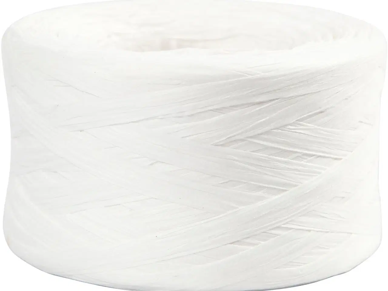 Billede 1 - Raffia Papirgarn, B: 7-8 mm, hvid, 100m/ 1 rl.