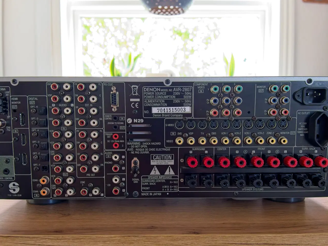 Billede 2 - Denon AVR-2807 7.1 Kanal Surround Receiver