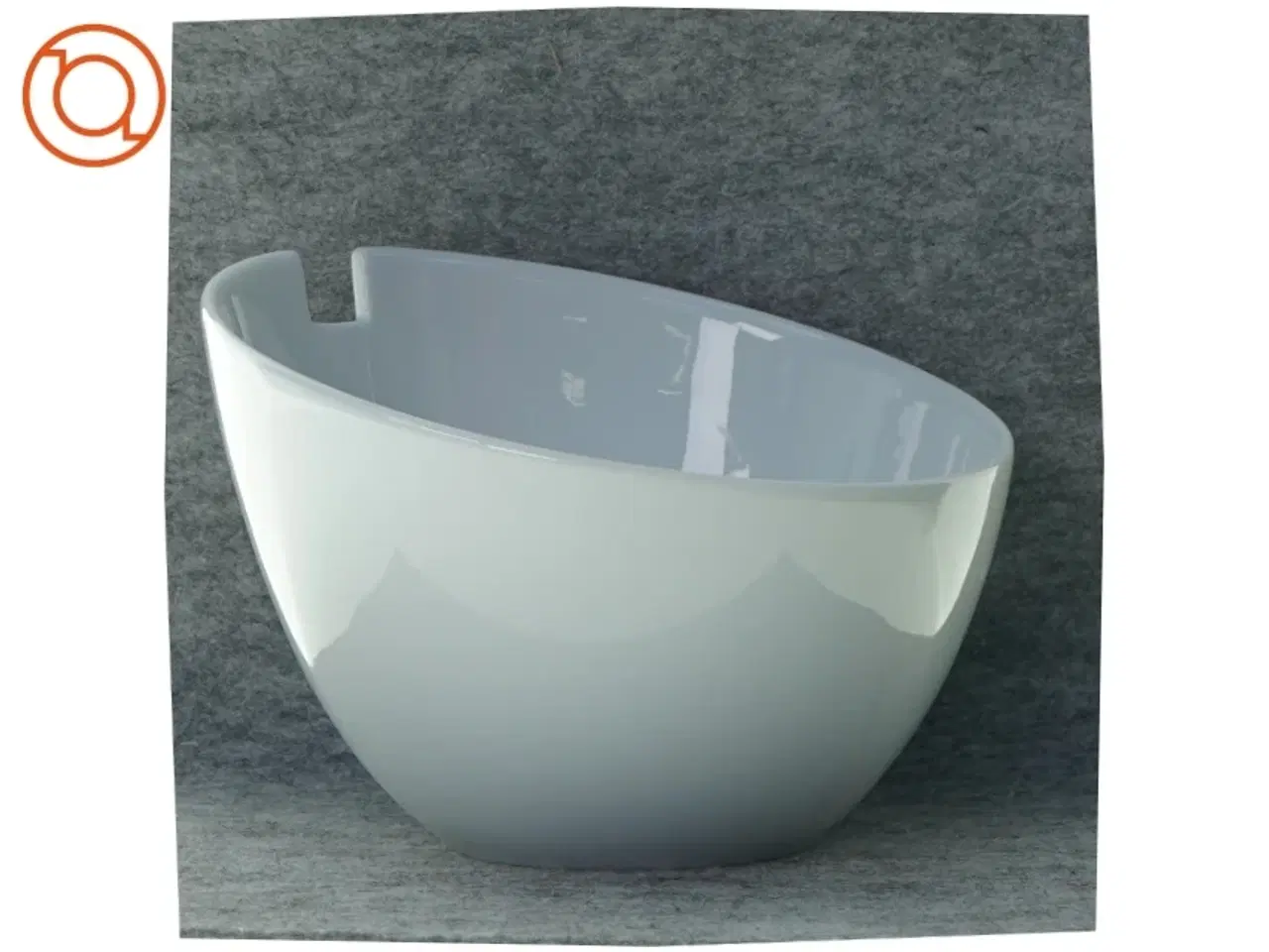 Billede 1 - Stor hvid salatskål (str. 25 cm)