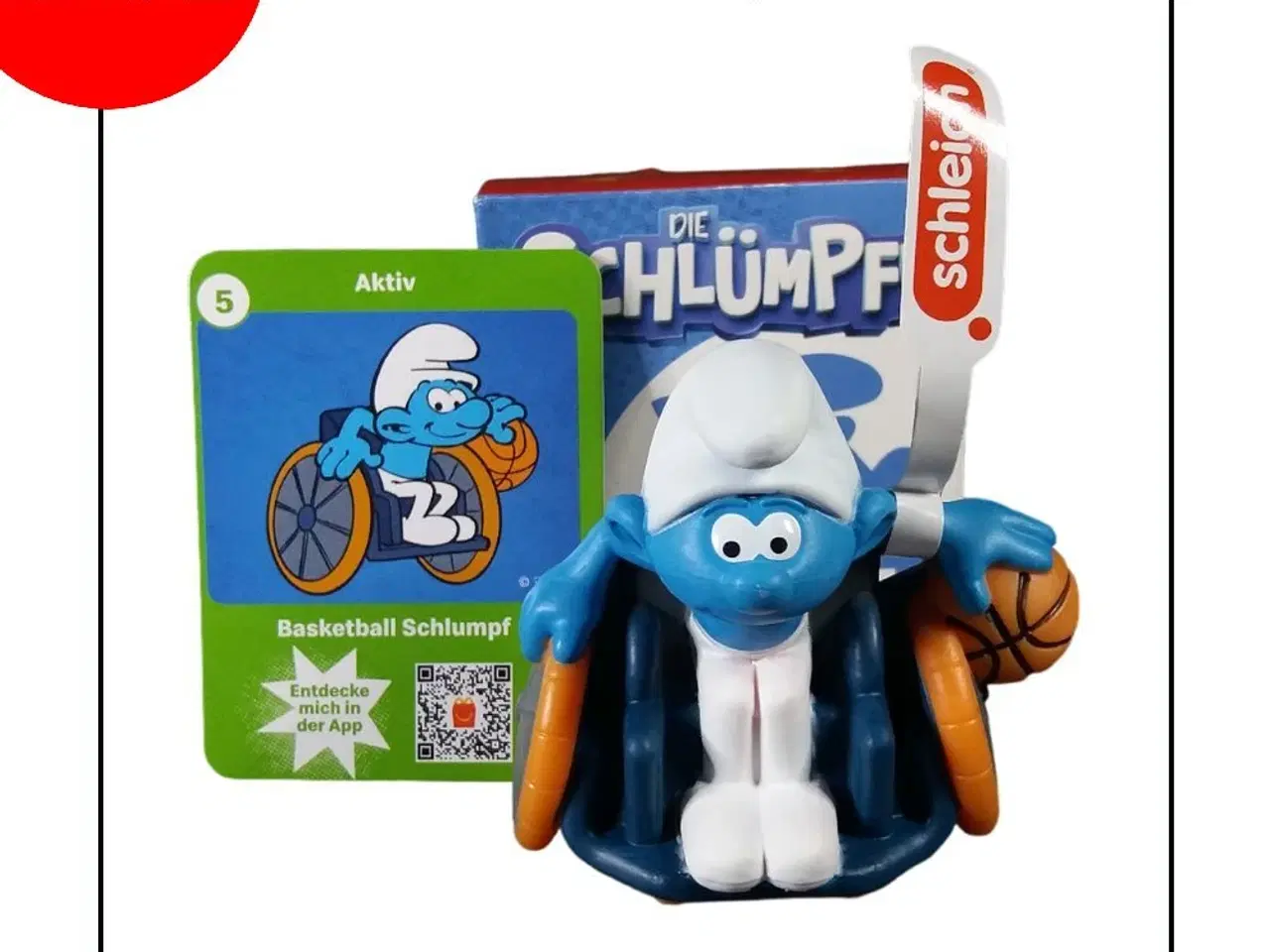 Billede 1 - Schleich 24933-05 Basketball Smurf in Wheelchair (