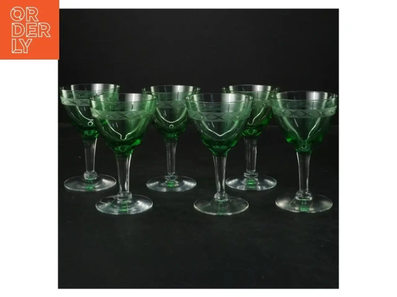 Billede 1 - Sæt med grønne glas (str. 12 cm)