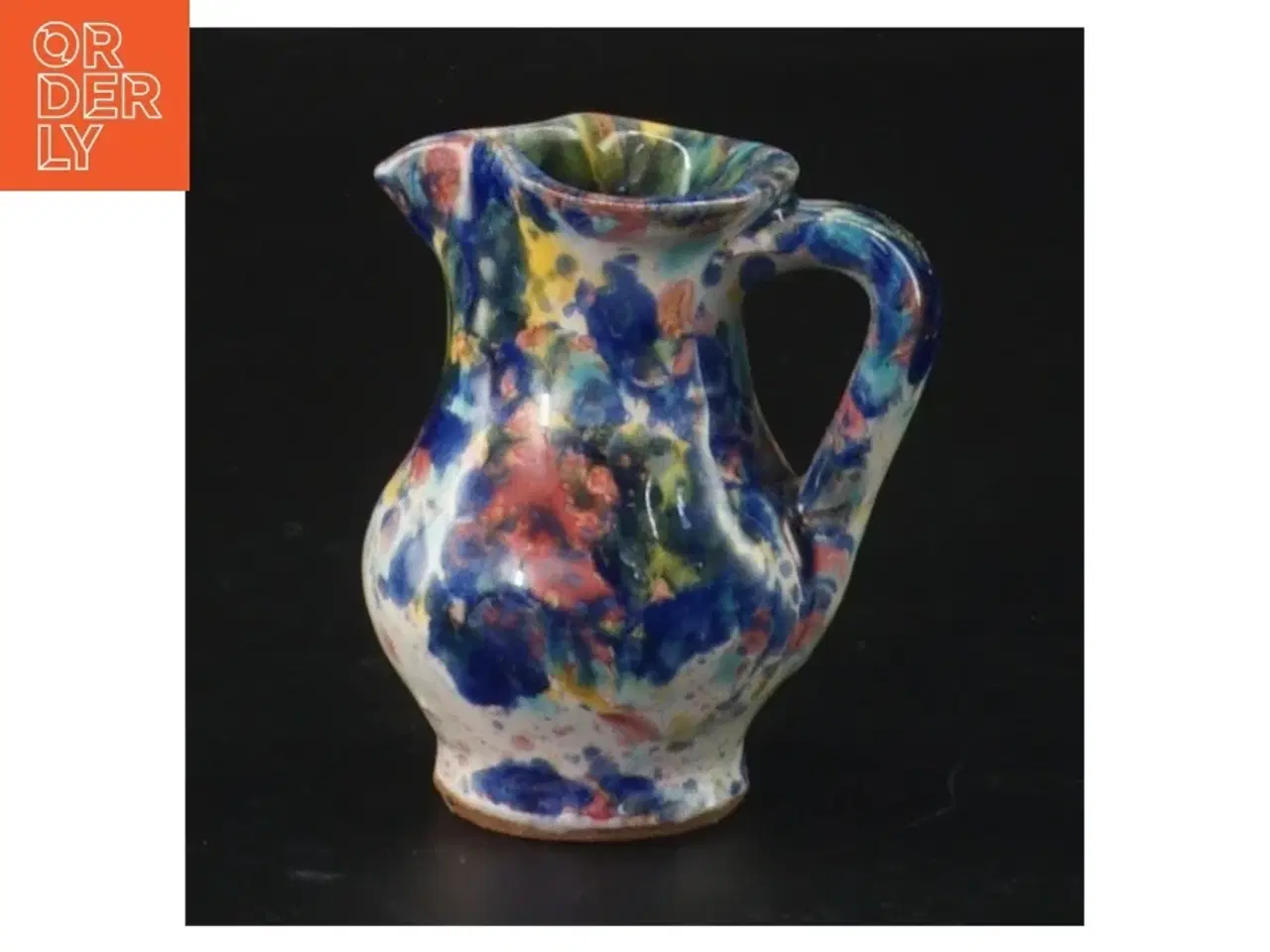 Billede 1 - Lille malet kande (str. H. 6 cm. ø. 5 cm)