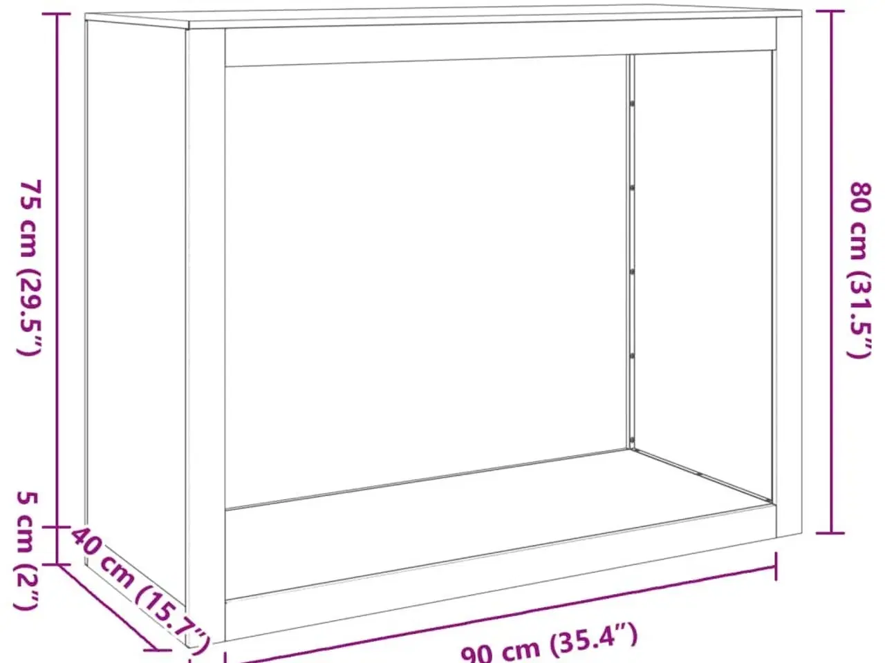 Billede 11 - Brændereol 100x40x80 cm i vejrbestandigt stål