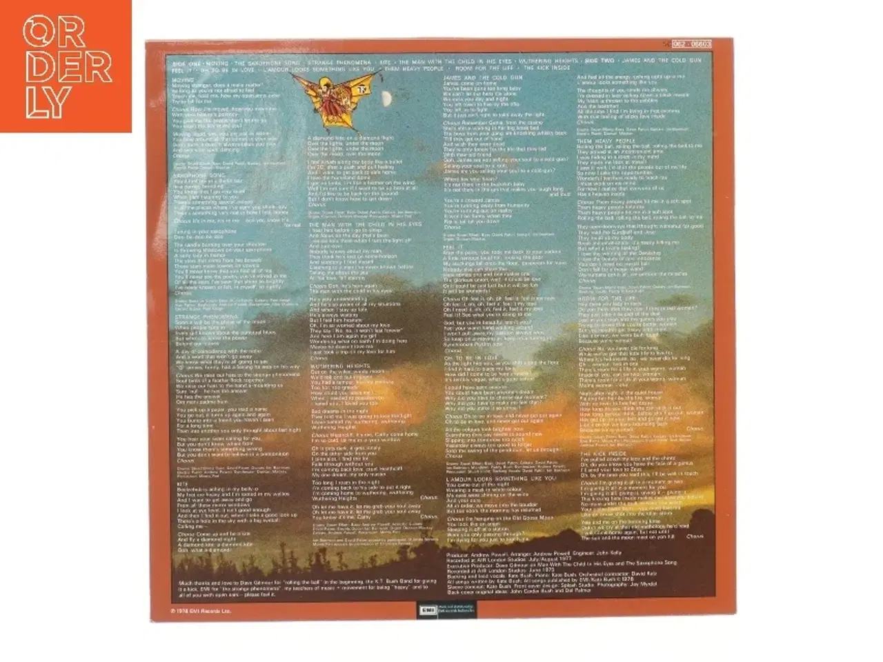 Billede 2 - Kate Bush LP - The Kick Inside fra EMI Records Ltd.