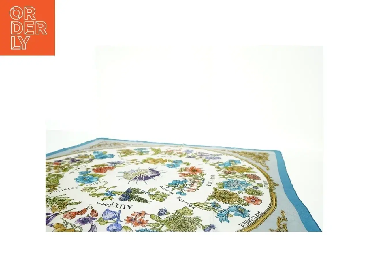 Billede 6 - Tørklæde med blomsterprint (str. 90 x 85 cm)