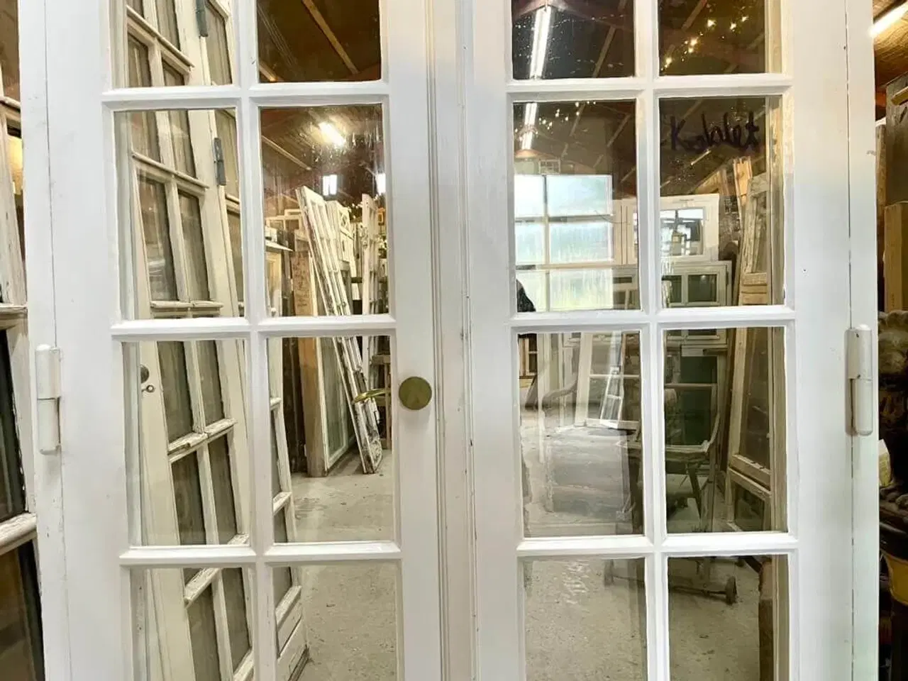 Billede 4 - Smuk, dobbelt terrassedør m. koblede rammer