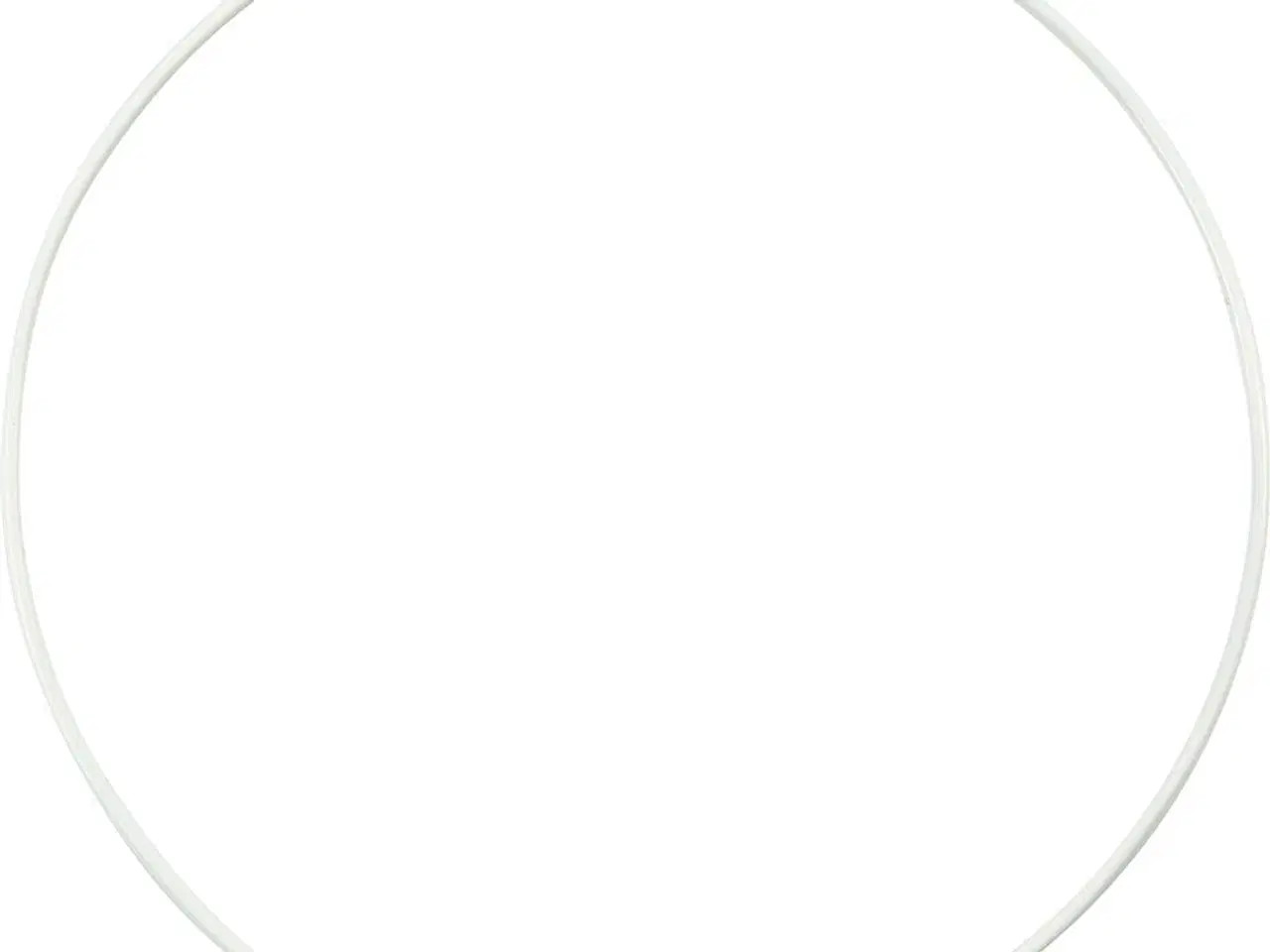 Billede 1 - Metalring, diam. 15 cm, tykkelse 2 mm, hvid, 10stk./ 1 pk.