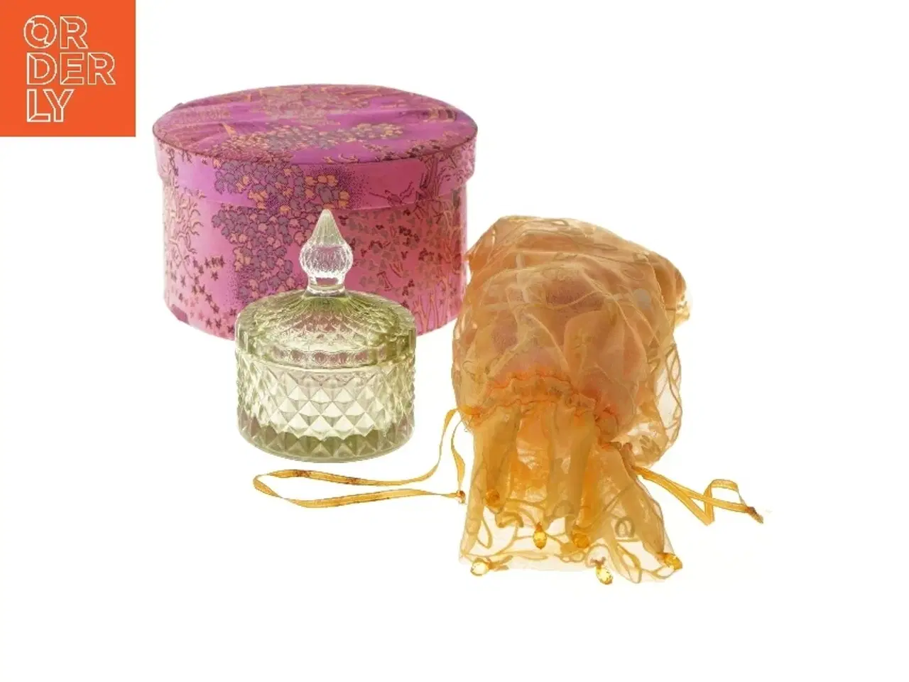 Billede 1 - Dekorativ krukke med låg (str. Ø 17,5 cm)