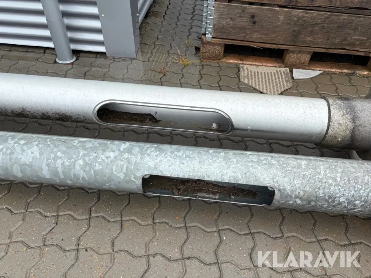 Billede 4 - Lygtepæle aluminium og galvaniseret stål 2 styk