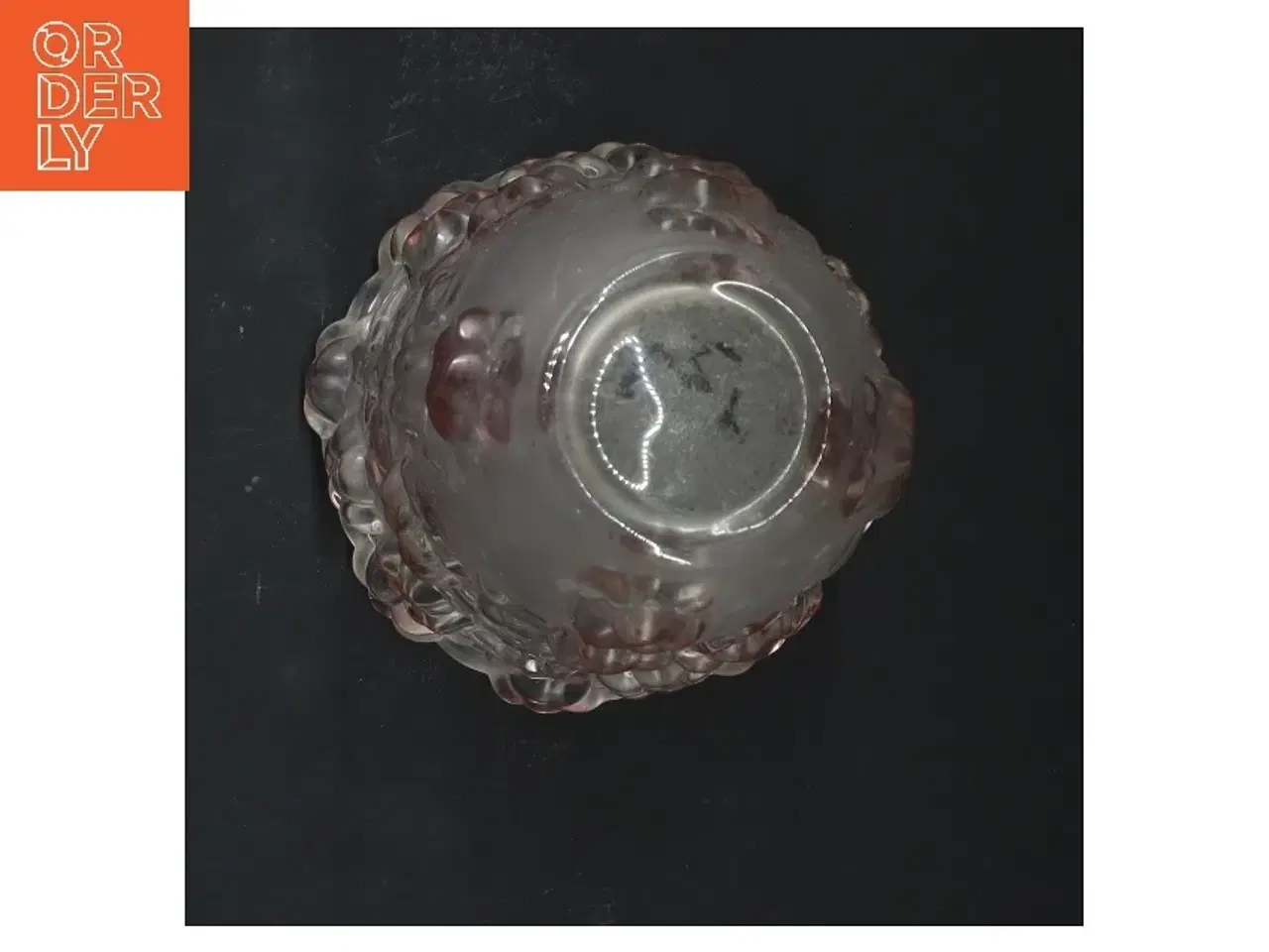 Billede 2 - Glasvase med blomsterdesign (str. 16 cm)og frostet glas