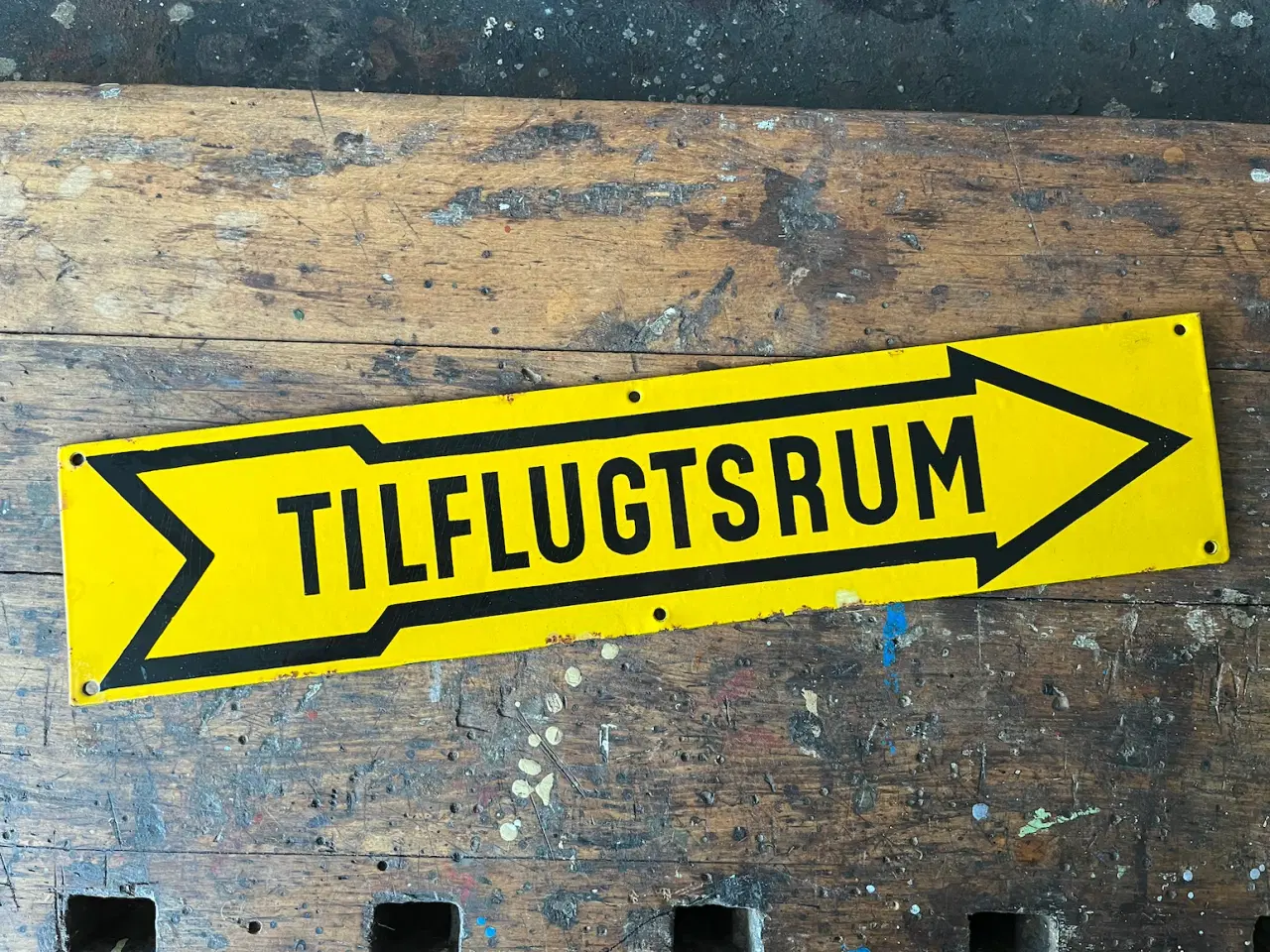 Billede 1 - Tilflugtsrum - Emaljeskilt