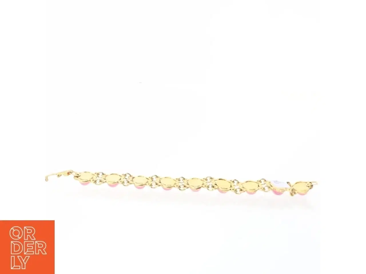 Billede 6 - Armbånd med lyserøde sten (str. 19 cm)