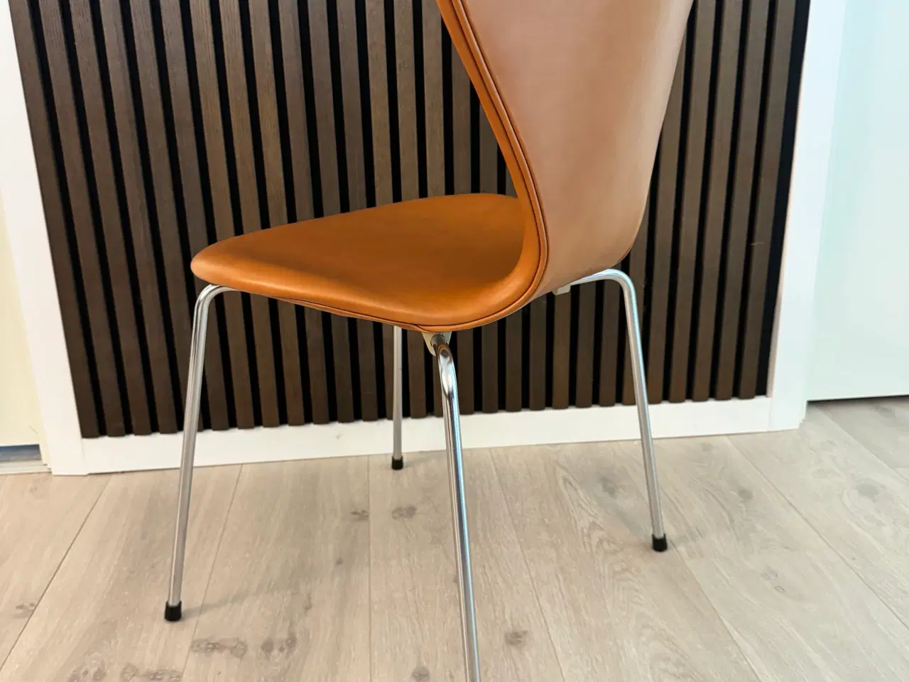 Billede 6 - AJ Syver stole 6 stk cognac farvet læder 