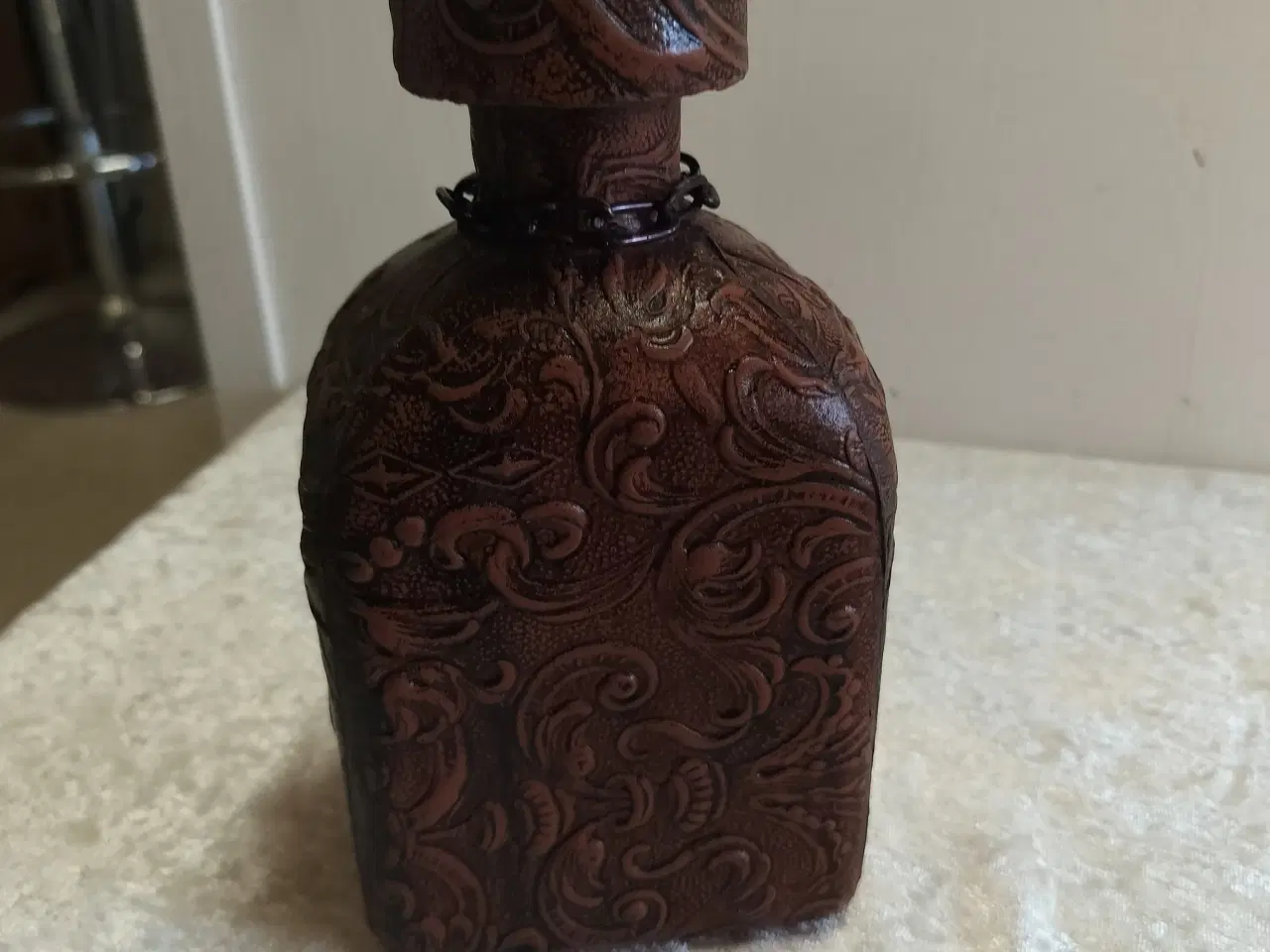 Billede 3 - Dram flaske med læder overtræk