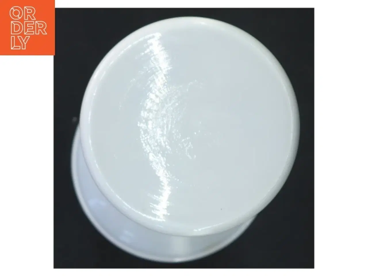 Billede 2 - Hvid vase i glas fra Royal Copenhagen (str. 22x11 cm)