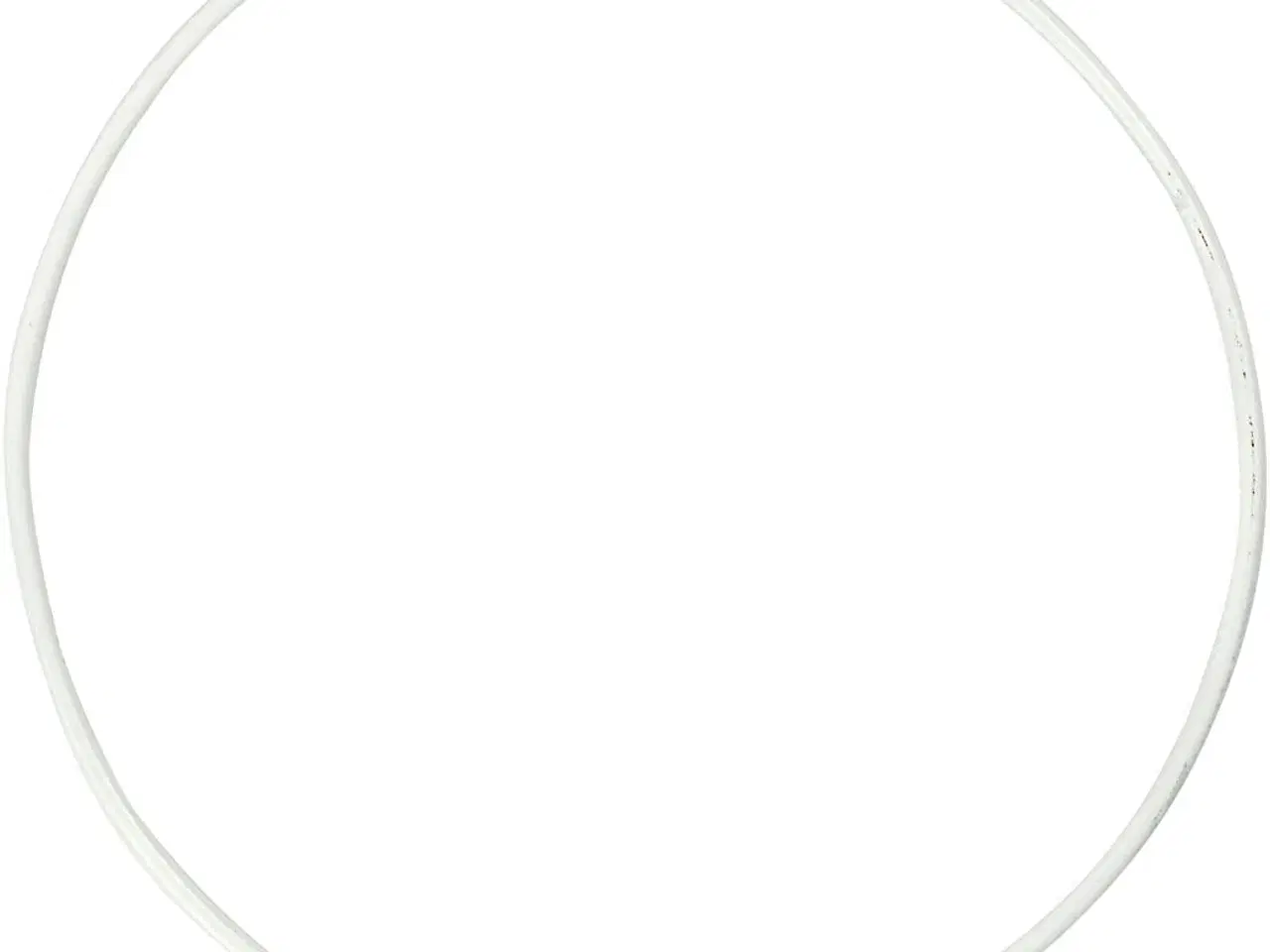 Billede 1 - Metalring, diam. 10 cm, tykkelse 2 mm, hvid, 10stk./ 1 pk.