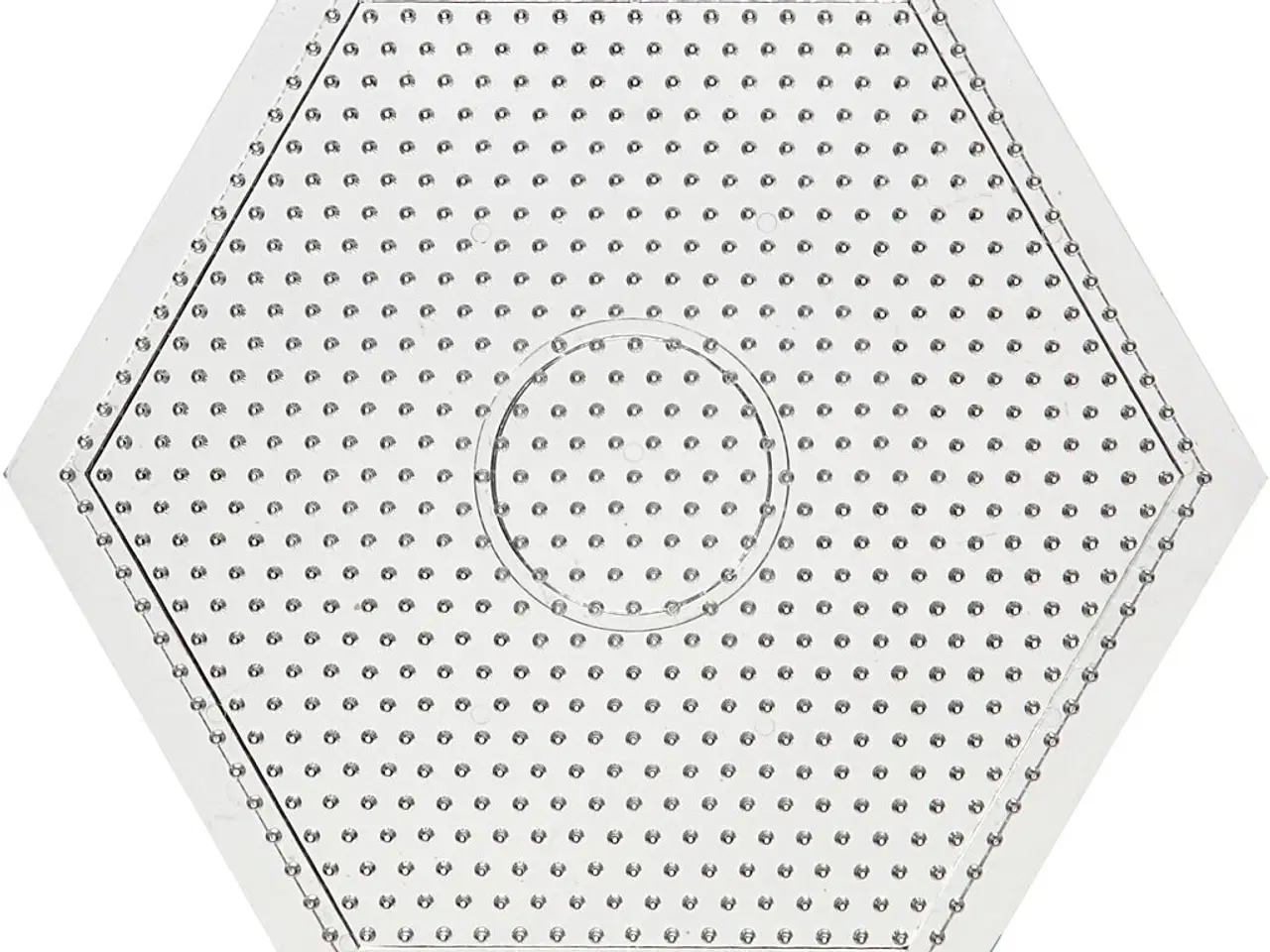 Billede 1 - Perleplade, stor sekskant, str. 15x15 cm, medium, klar, 1 stk.