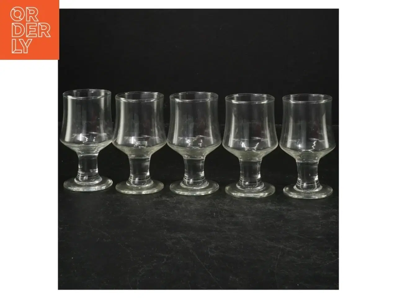 Billede 1 - Sæt med 5 glas (str. 9 cm. 5 styk)