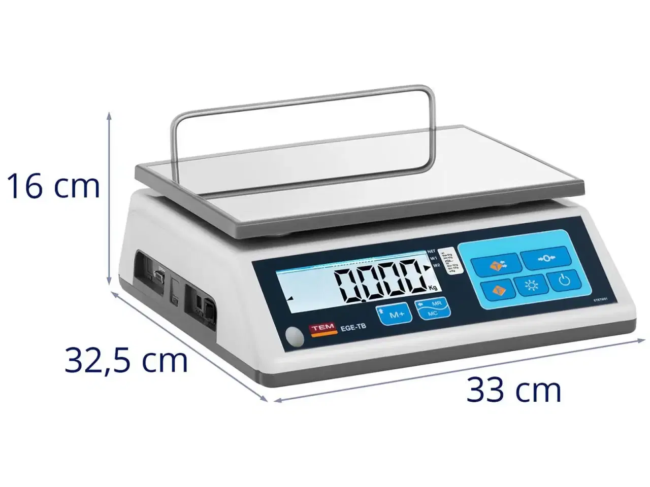 Billede 6 - Bordvægt – certificeret – 15 kg / 5 g – LCD