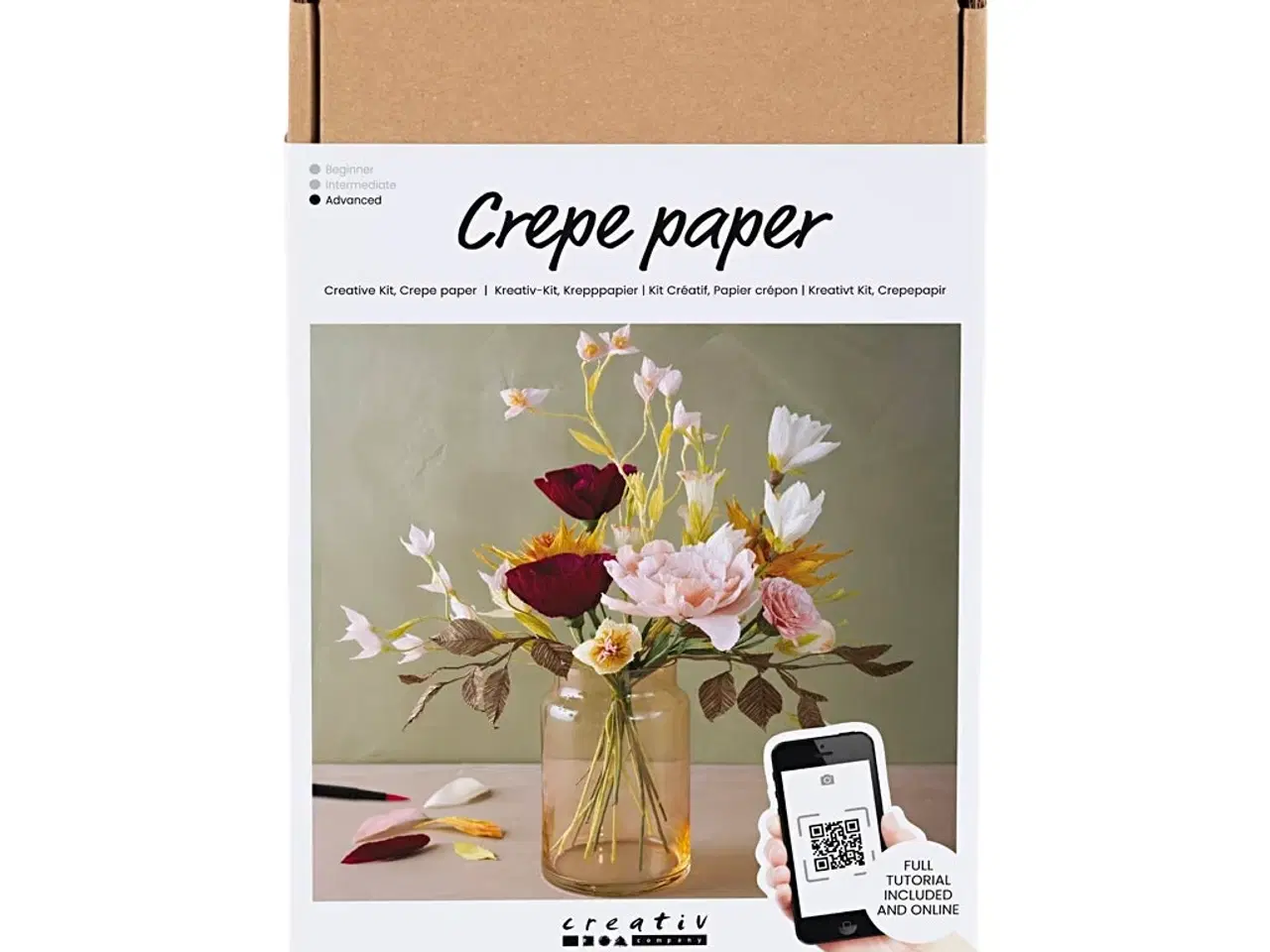 Billede 1 - DIY Kit Crepepapir, Buket, Stræk/crepe: 180%, 1 pk.