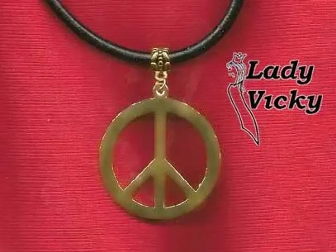 Billede 1 - Halskæde med peace-tegn # Fred