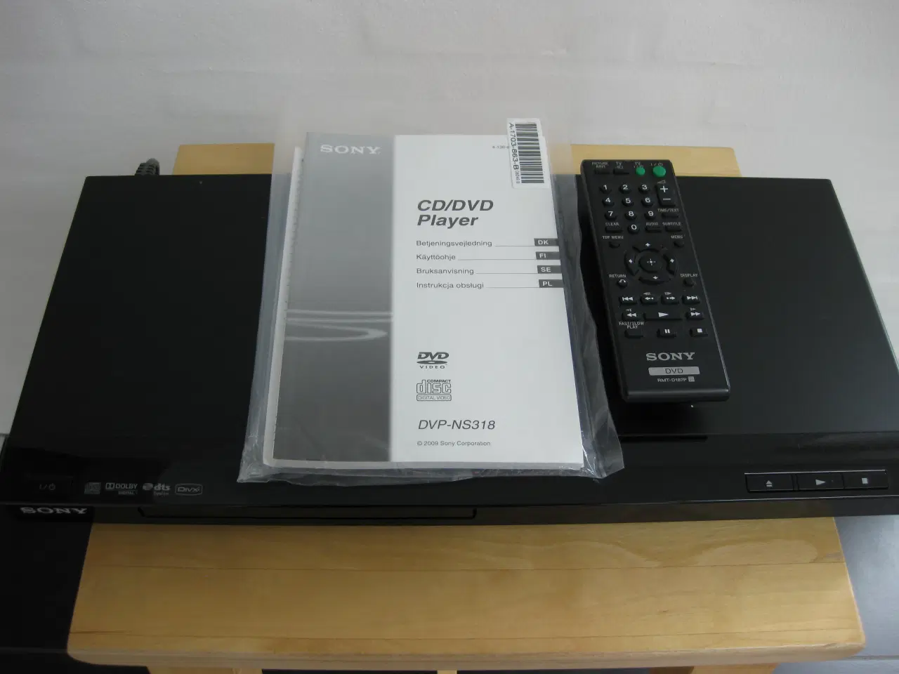 Billede 1 - Sony DVP CD/DVD afspiller med fjernbetjening