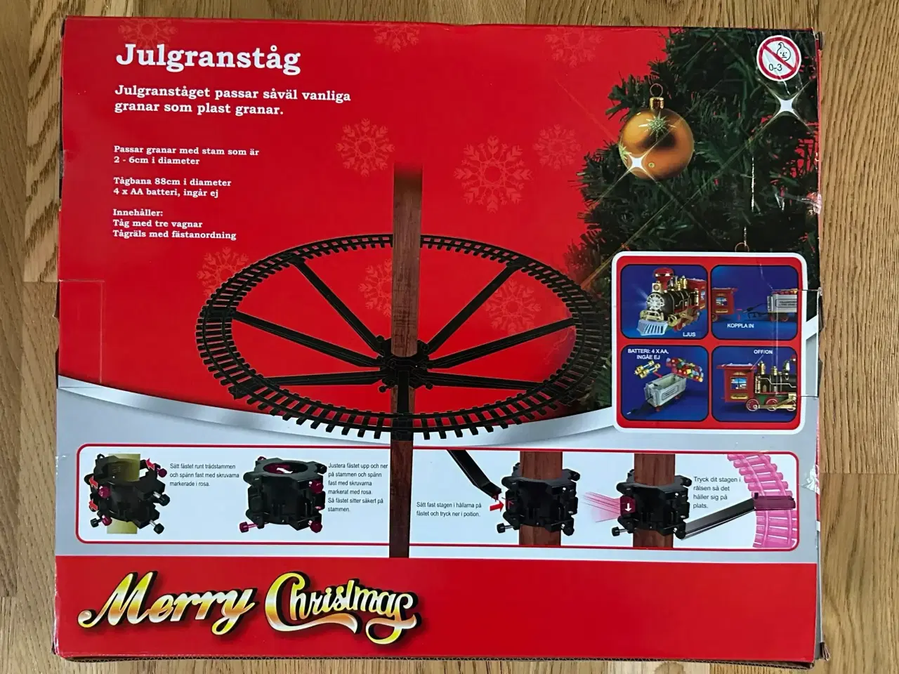 Billede 2 - Tog til juletræ med skinner 